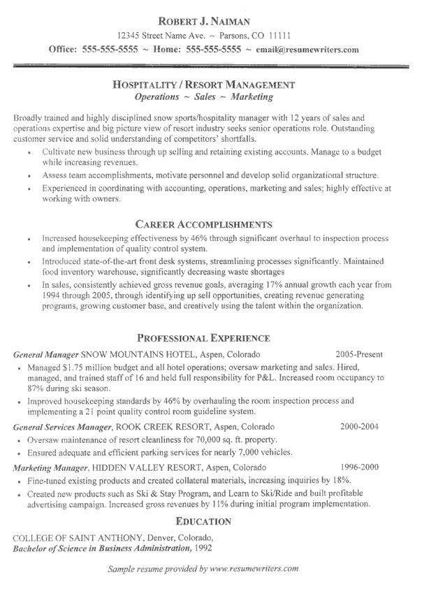 Resume Examples 1