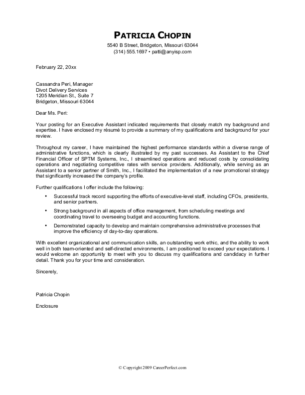 Program Management Cover Letter Examples