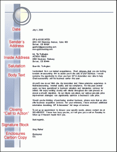 business letter resume