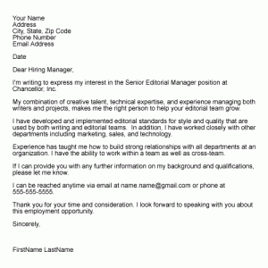 cover letter examples download